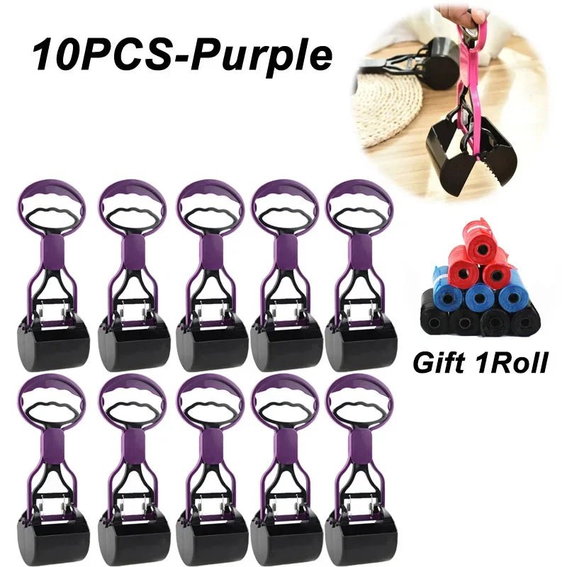 10PCS Pooper Scooper for Dog Jaw Clamp Heavy Handle Poop Scooper for Dog Puppy Cat Waste Picker Pet Cleaning Shovel Tools - Valitic Pets