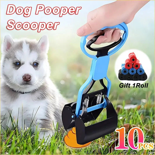 10PCS Pooper Scooper for Dog Jaw Clamp Heavy Handle Poop Scooper for Dog Puppy Cat Waste Picker Pet Cleaning Shovel Tools - Valitic Pets