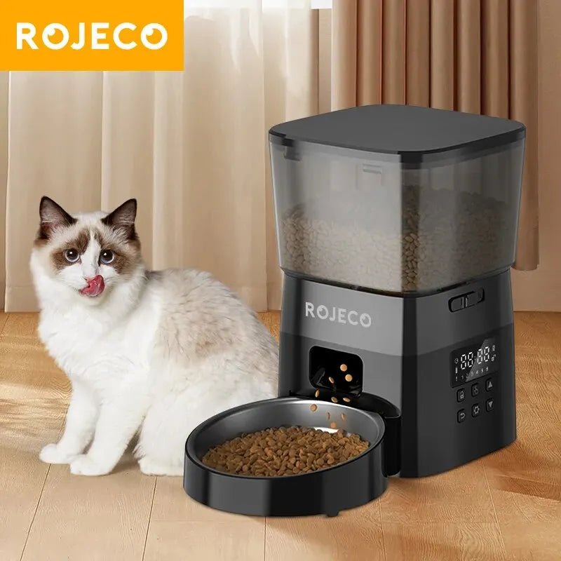 Automatic Pet Feeder Button Version Auto Cat Food Dispenser Accessories Smart Control Pet Feeder For Cats Dog Dry Food - Valitic Pets