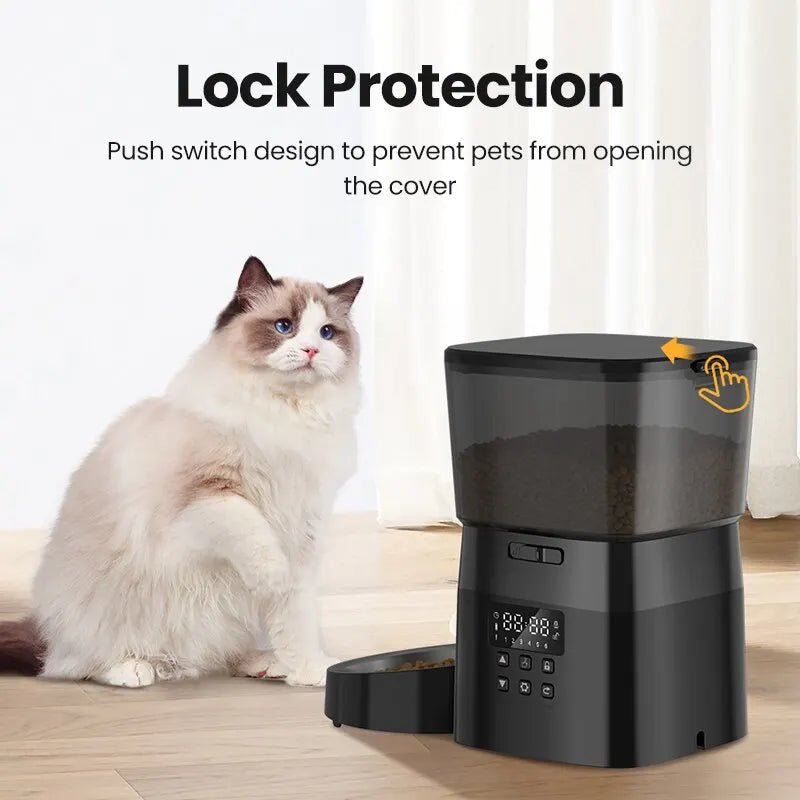 Automatic Pet Feeder Button Version Auto Cat Food Dispenser Accessories Smart Control Pet Feeder For Cats Dog Dry Food - Valitic Pets