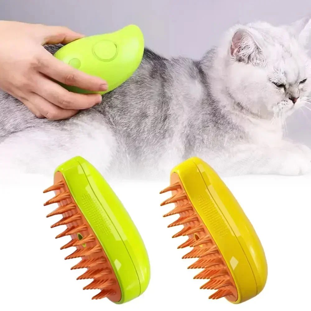 Cat Steam Brush Steamy Dog Brush 3 in 1 Electric Spray Cat Hair Brushes for Massage Pet Grooming Comb Hair Removal Combs - Valitic Auto Store