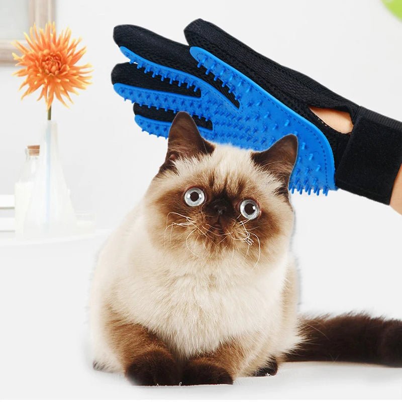 Dog Cat Pet Combs Grooming Deshedding Brush Gloves Effective Cleaning Back Massage Animal Bathing Hair Removal - Valitic Auto Store