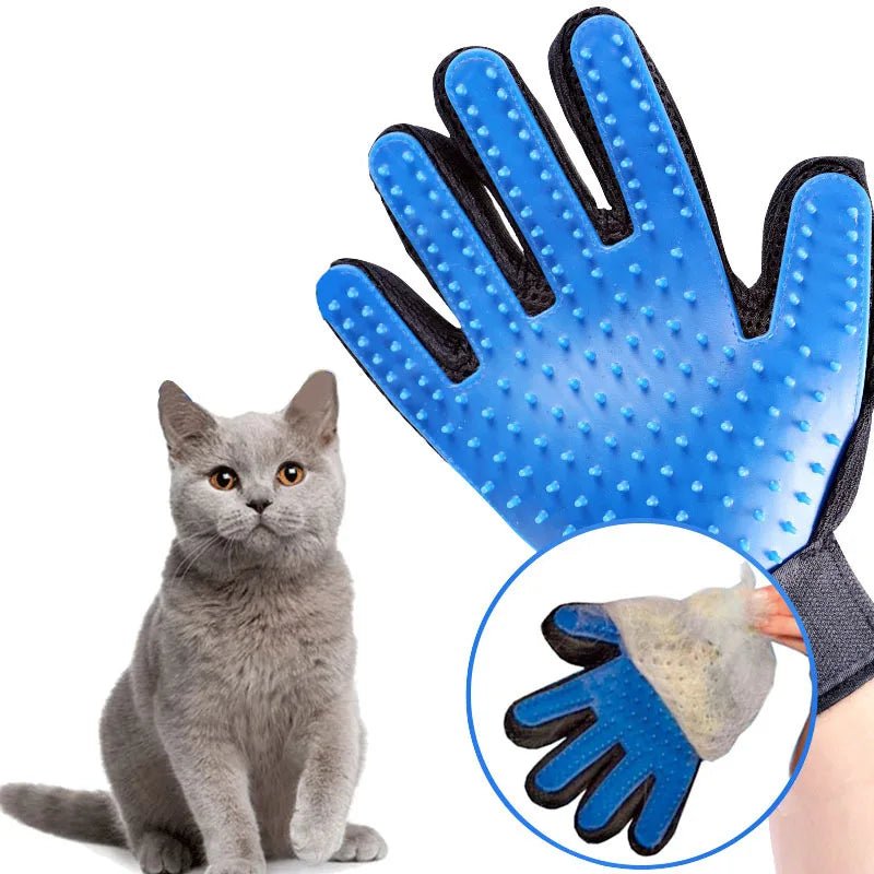 Dog Cat Pet Combs Grooming Deshedding Brush Gloves Effective Cleaning Back Massage Animal Bathing Hair Removal - Valitic Auto Store