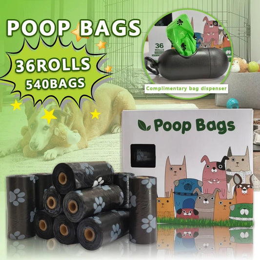 Dog Poop Bag 540 Counts Biodegradable Dog Waste Bags with 1 Dispenser Eco-Friendly Leak-Proof Pet Poop Bags for Doggy | Scente - Valitic Pets