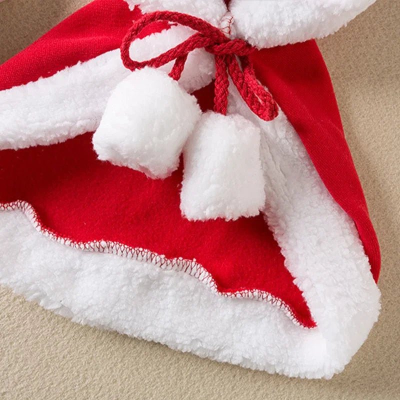 Funny Cat Christmas Costume Santa Cosplay Pet Christmas Cape Dress Up Clothes Warm Red Scarf Cloak With Hat Pet Accessories - Valitic Pets