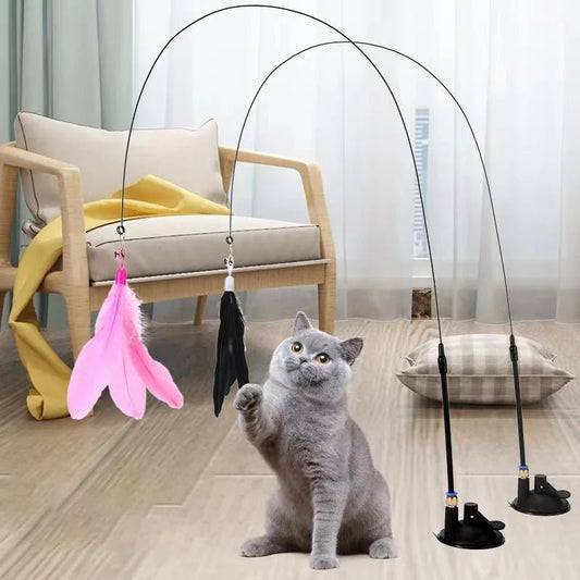 Interactive Feather Wand Cat Toy - Valitic Pets