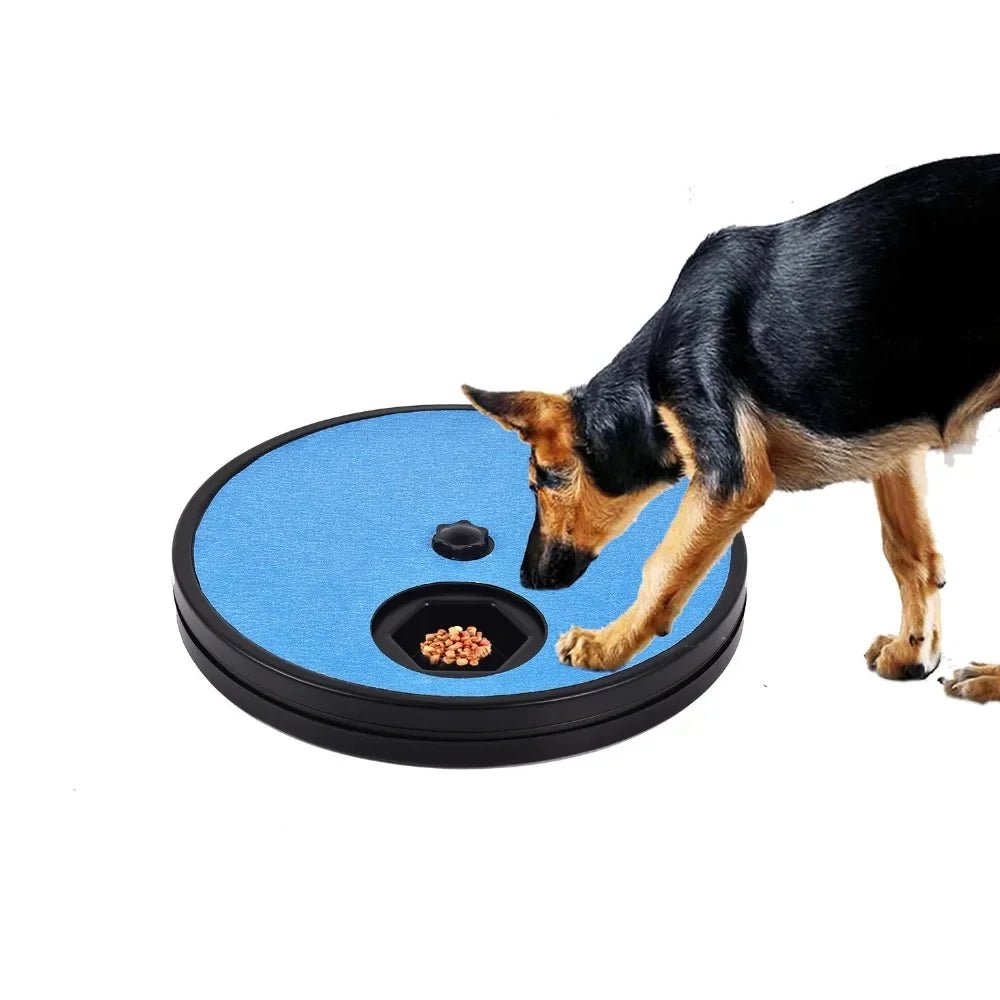 Non - Slip Pet Dog Scratch Board Rotating Round Dog Nail Scratch Pad with 6 Snack Compartments Blue - Valitic Pets