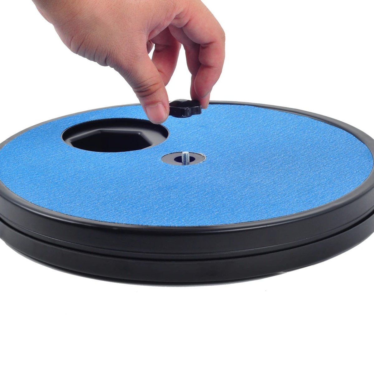 Non - Slip Pet Dog Scratch Board Rotating Round Dog Nail Scratch Pad with 6 Snack Compartments Blue - Valitic Pets