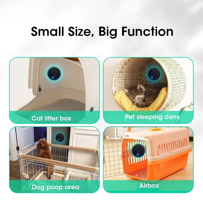 Odor Purifier Smart Pet Deodorizer Multifunctional Toilet Air Purifier Portable Cat Litter Deodorizer Pet Nest Purification - Valitic Pets