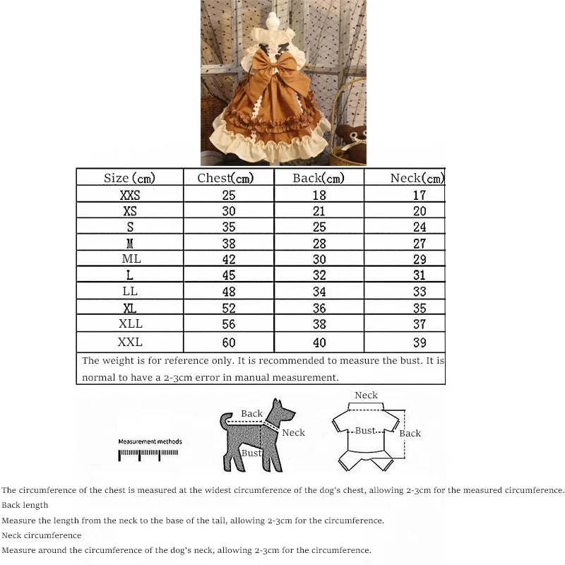 Original Handmade Custom Dog Lolita Skirt Cat Lace Retro Maid Princess Dress Bunny Skirt Cat Dress for Pet Kawaii Clothes - Valitic Pets