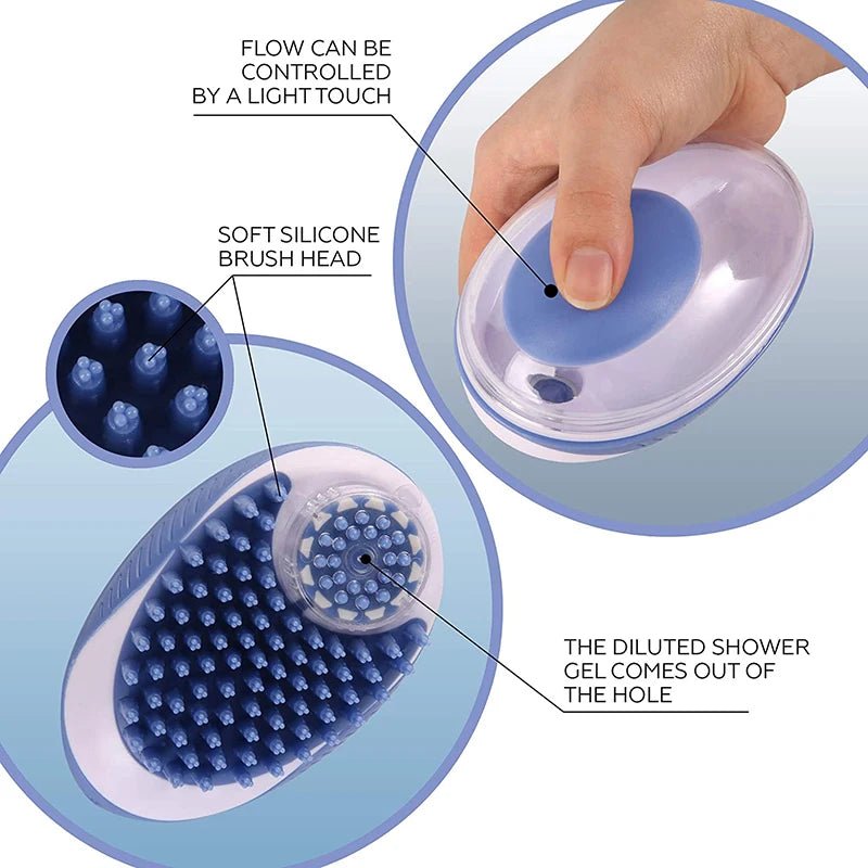 Pet Bath Brush 2-in-1 Pet - Valitic Pets