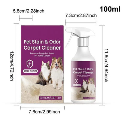 Pet Stain Odor Remover 120ml Stain Remover Spray Powerful Pet Stain Destroyer Safe Stain Remover Spray Effective For Carpet - Valitic Pets