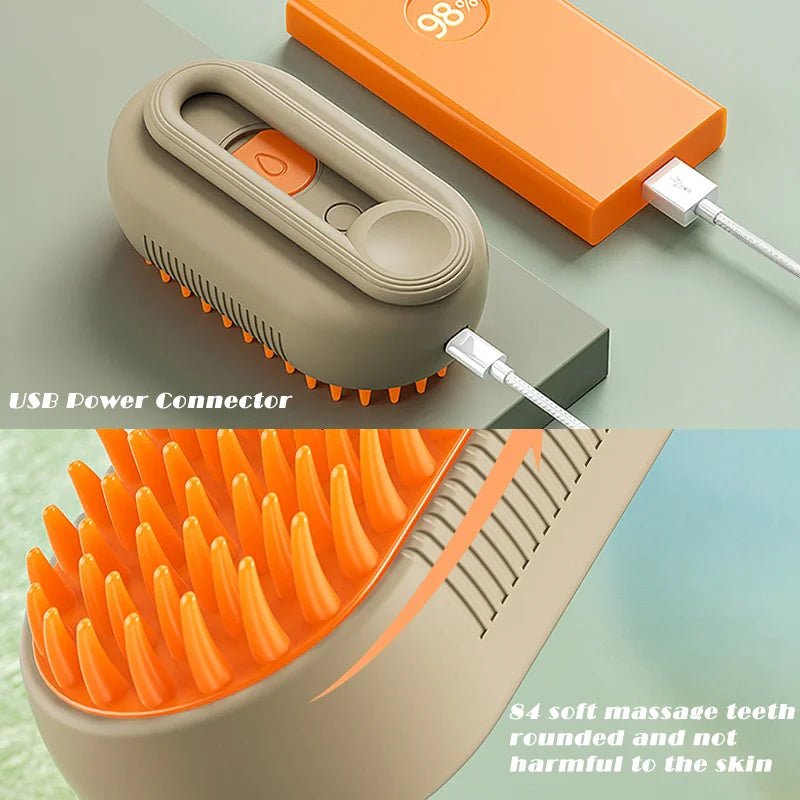 Pet Steam brush Beauty Comb 3 - in - 1 - Valitic Pets