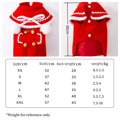 Red 1pc Clothes Pet Cat Dog Palace Style Pet Dress Pet Festival Costume Cat Birthday Christmas Dress - Valitic Pets