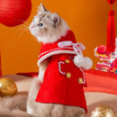 Red 1pc Clothes Pet Cat Dog Palace Style Pet Dress Pet Festival Costume Cat Birthday Christmas Dress - Valitic Pets