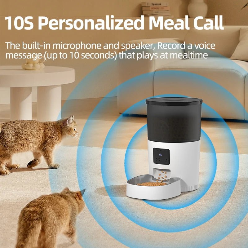 ROJECO Automatic Cat Feeder With Camera Video Cat Food Dispenser Pet Smart Voice Recorder Remote Control Auto Feeder For Cat Dog - Valitic Auto Store