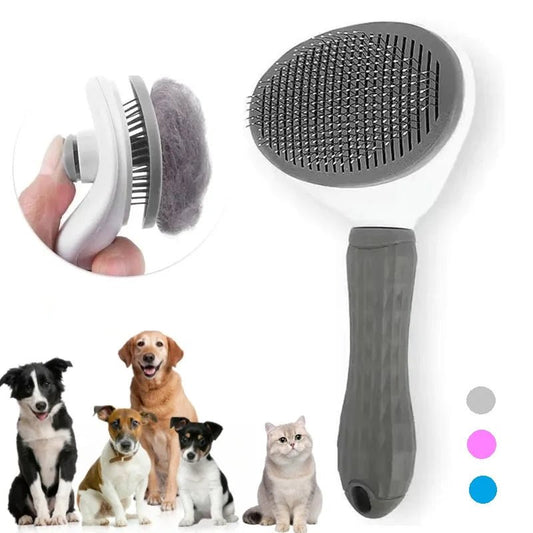 Self-cleaning Pet Hair Remove Comb Cat Slicker Brush Pet Hair Removal Comb For Cats Grooming Brushes Dog Combs Cat Accessories - Valitic Pets