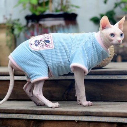 Sphynx Cat Sweater Hairless Cat Dogs Clothes Soft Fleece Coat Turtleneck Pocket Jumpsuit for Devon Rex Winter apparels for Cats - Valitic Pets