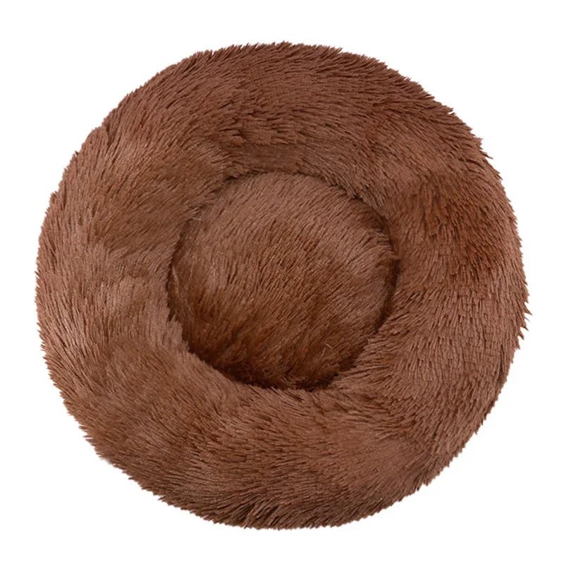 Get 1 90cm Super Soft Plush Round Winter Warm Dog & Cat Bed (40 - 90cm) at Valitic Pets