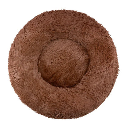 Get 1 90cm Super Soft Plush Round Winter Warm Dog & Cat Bed (40 - 90cm) at Valitic Pets