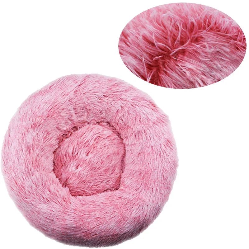 Get 9 90cm Super Soft Plush Round Winter Warm Dog & Cat Bed (40 - 90cm) at Valitic Pets