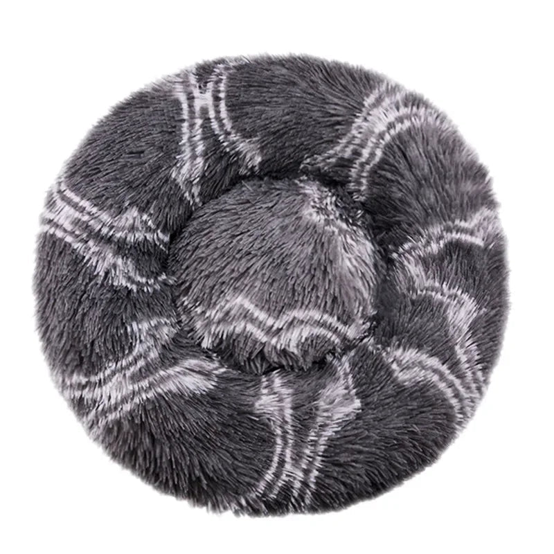 Get 10 90cm Super Soft Plush Round Winter Warm Dog & Cat Bed (40 - 90cm) at Valitic Pets