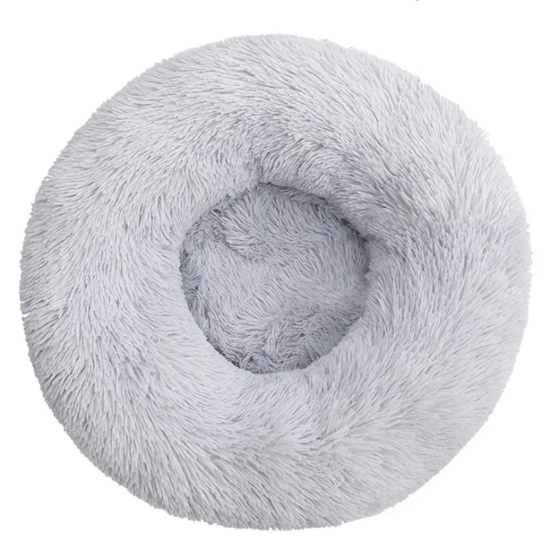 Get 4 90cm Super Soft Plush Round Winter Warm Dog & Cat Bed (40 - 90cm) at Valitic Pets