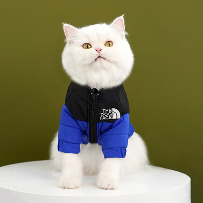 Winter Warm Cat Jacket for Medium Small Cats Cotton French Bulldog Dogs Winter Clothes Windproof Coat Puppy Pet Outfits - Valitic Pets