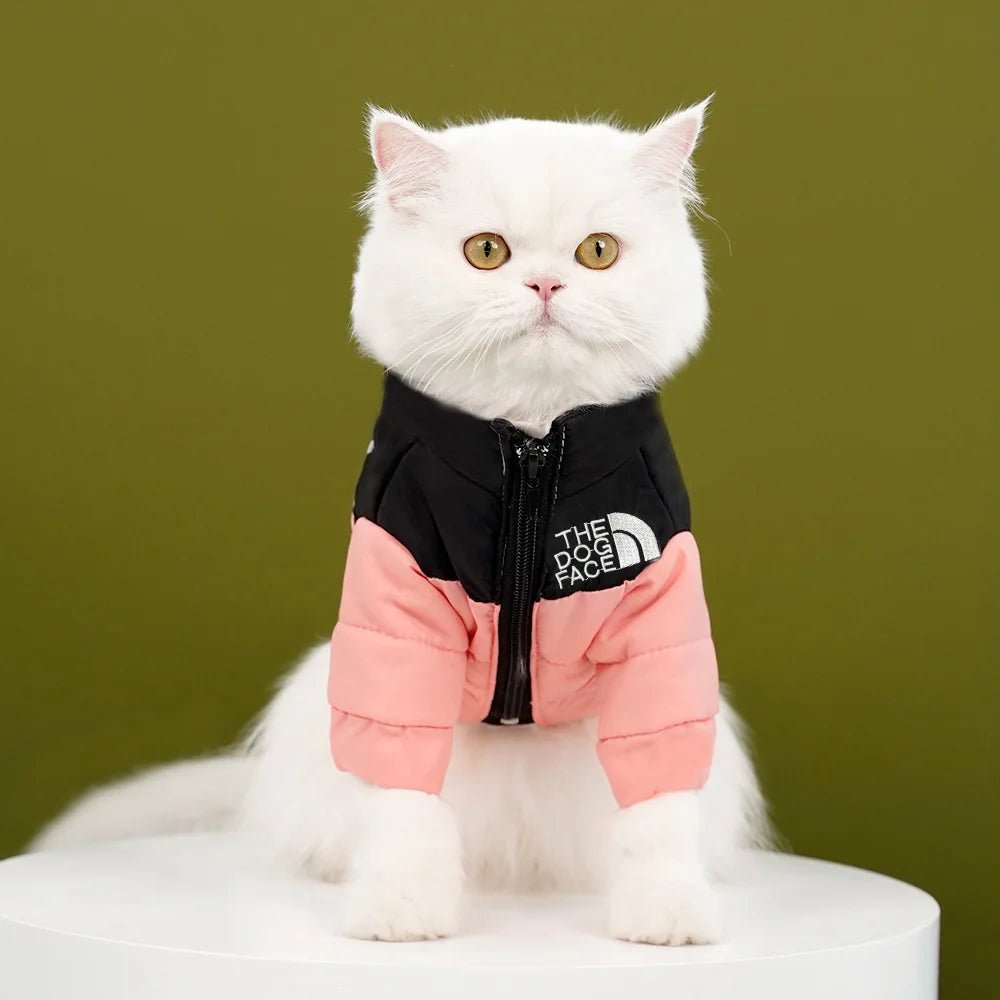 Winter Warm Cat Jacket for Medium Small Cats Cotton French Bulldog Dogs Winter Clothes Windproof Coat Puppy Pet Outfits - Valitic Pets