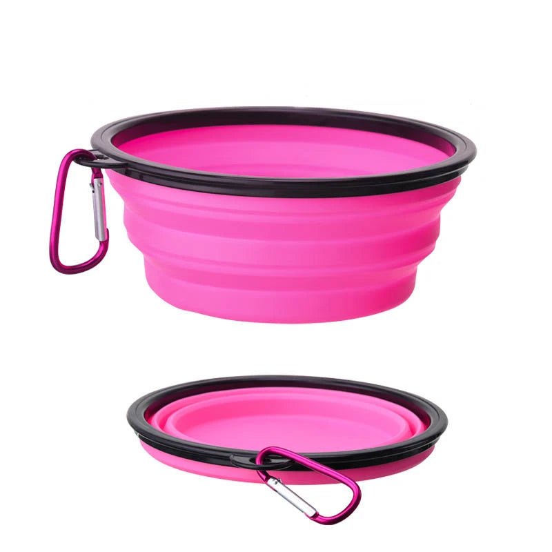 350/1000ml Large Collapsible Dog Pet Folding Silicone Bowl Outdoor Travel Portable Puppy Food Container Feeder Dish Bowl - Valitic Auto Store