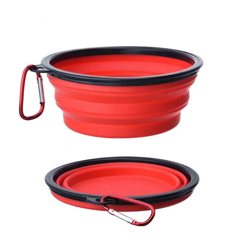 350/1000ml Large Collapsible Dog Pet Folding Silicone Bowl Outdoor Travel Portable Puppy Food Container Feeder Dish Bowl - Valitic Auto Store