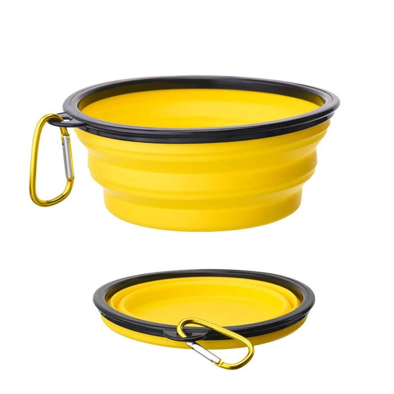 350/1000ml Large Collapsible Dog Pet Folding Silicone Bowl Outdoor Travel Portable Puppy Food Container Feeder Dish Bowl - Valitic Auto Store