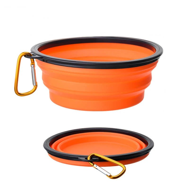 350/1000ml Large Collapsible Dog Pet Folding Silicone Bowl Outdoor Travel Portable Puppy Food Container Feeder Dish Bowl - Valitic Auto Store