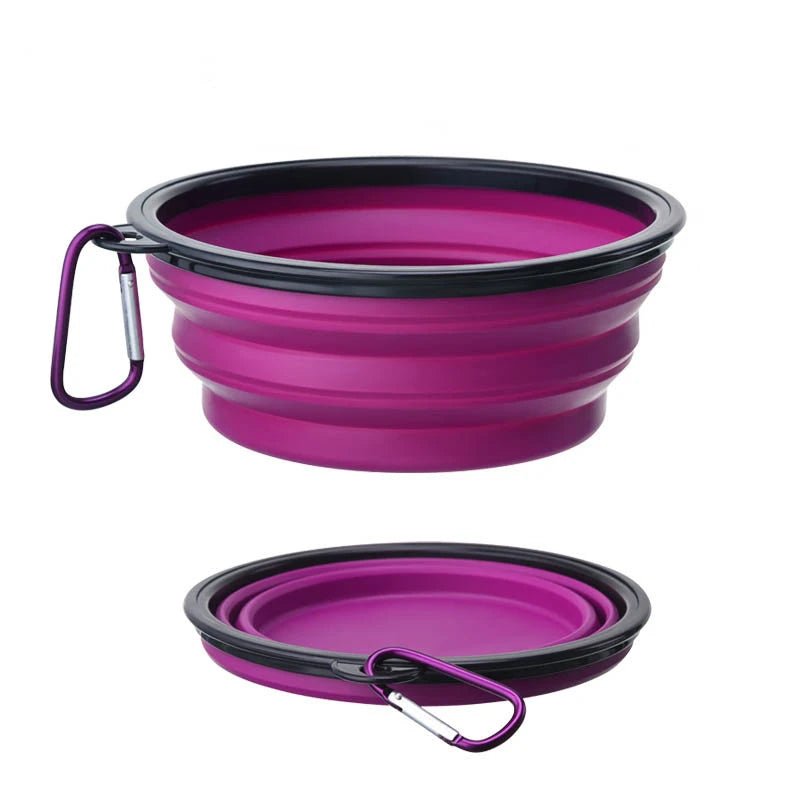 350/1000ml Large Collapsible Dog Pet Folding Silicone Bowl Outdoor Travel Portable Puppy Food Container Feeder Dish Bowl - Valitic Auto Store