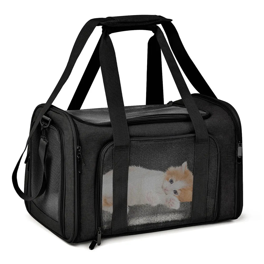 Dog Carrier Bag Soft Side Backpack Cat Pet Carriers Dog Travel Bags Airline Approved Transport For Small Dogs Cats Outgoing - Valitic Auto Store