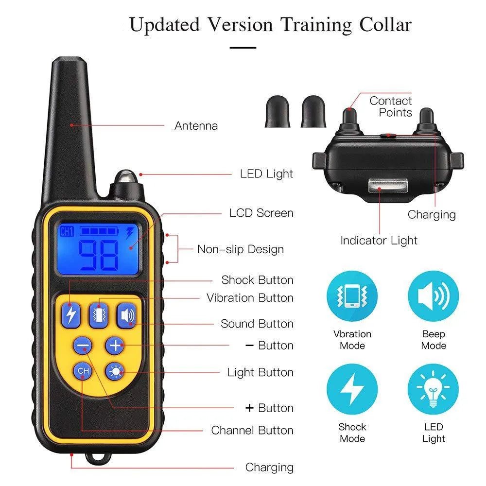 Dog Collar With Shock Vibration Sound - Valitic Auto Store